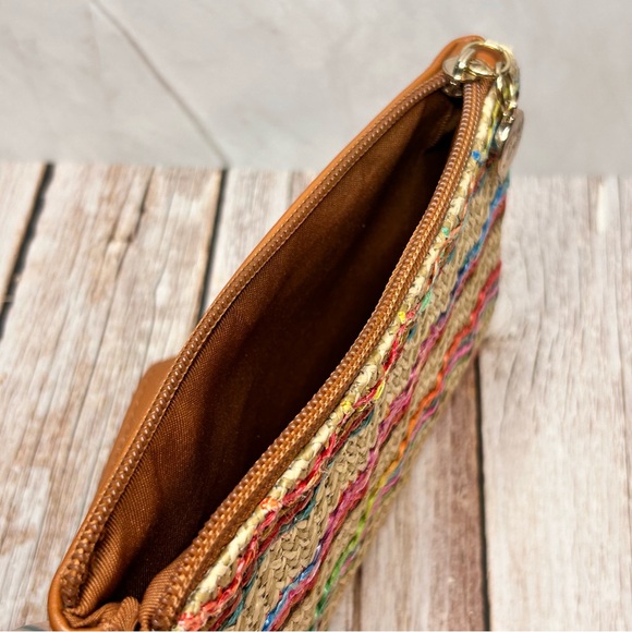 Libby Edelman Multicolor Zigzag Woven Cosmetic Bag - Picture 5 of 6